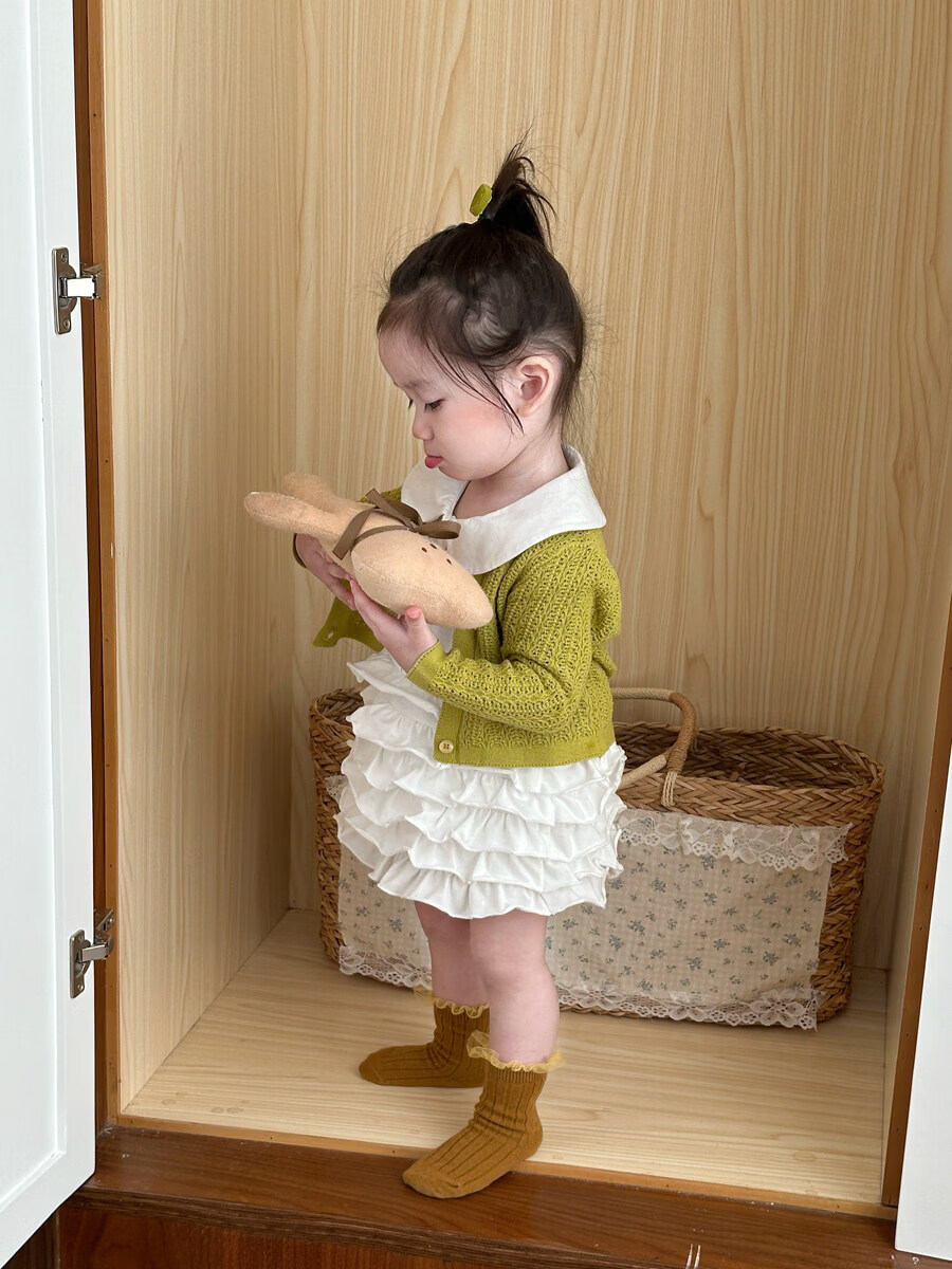 FADOBABY Girls Summer Dress New Baby Princess Doll Collar Cake Dress Children's Sleeveless Dress 23